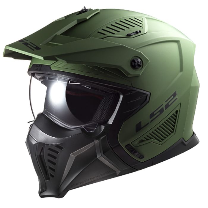 Мотошолом LS2 OF606 Drifter Solid Matt Military Green ECE2206 XXL