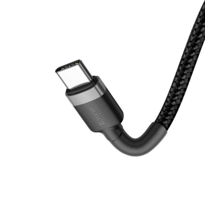 Кабель Baseus Cafule PD2.0 60W flash charging USB Type-C-Type-C (20V 3A)1M Grey+Black (CATKLF-GG1)