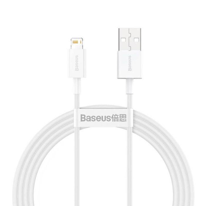 Кабель Baseus Superior Series Fast Charging Data Cable USB to iP 2.4A 1.5m White (CALYS-B02)