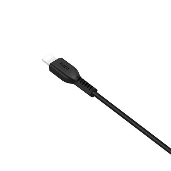 Кабель HOCO X20 USB to iP 2.4A, 1m, PVC, TPE connectors, Black (6957531068808)