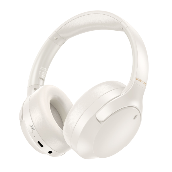 Бездротові накладні навушники BOROFONE BO31 Prestige active noise Reduction BT headphones Milky white (6941991113017)