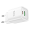 Мережевий зарядний пристрій HOCO C149A Charm PD30W+QC3.0 charger (EU) White (6942007630337)