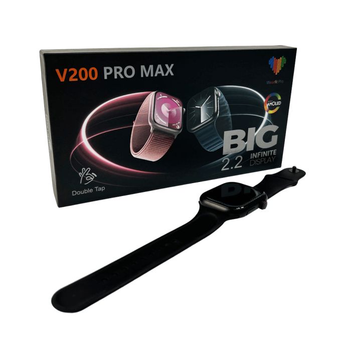 Смарт-годинник BIG V200 Pro Max 44mm. 220 mAh IP65 Black (V200PMBlack)