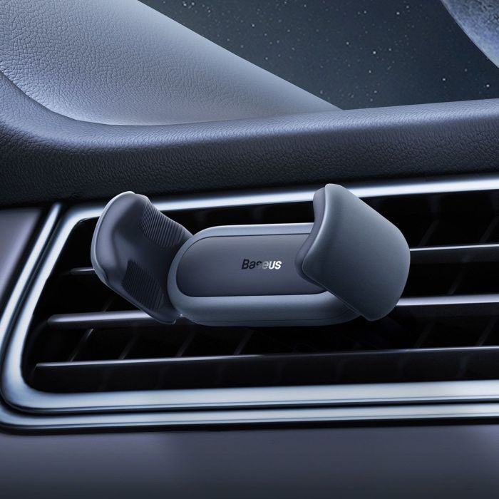 Автотримач для телефона Baseus Steel Cannon 2 Air Outlet Car Mount Black (SUGP000001)