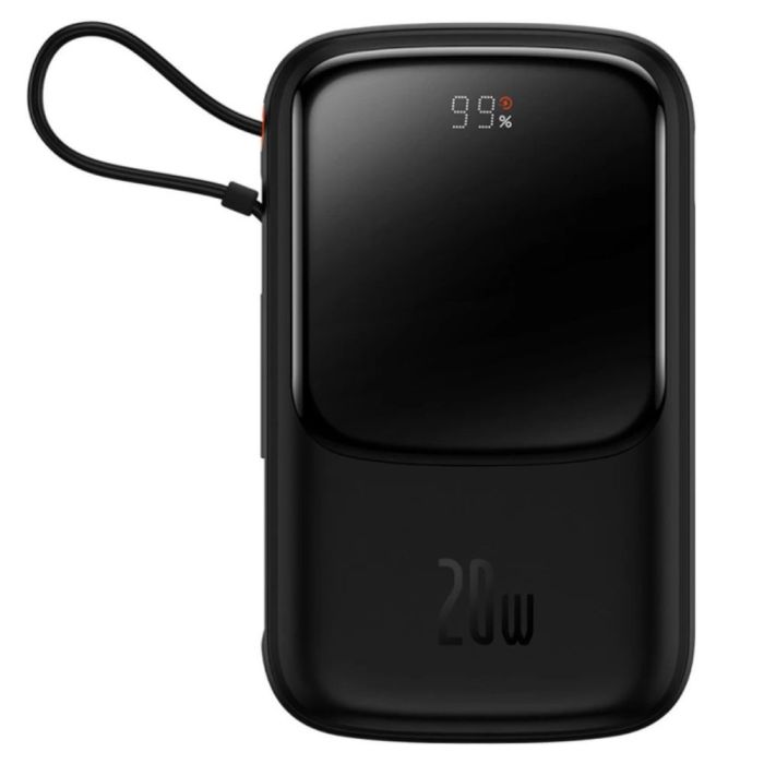 Зовнішній акумулятор Baseus Qpow Pro Digital Display Fast Charge 10000mAh 20W (Type-C cable) Black (PPQD020001)