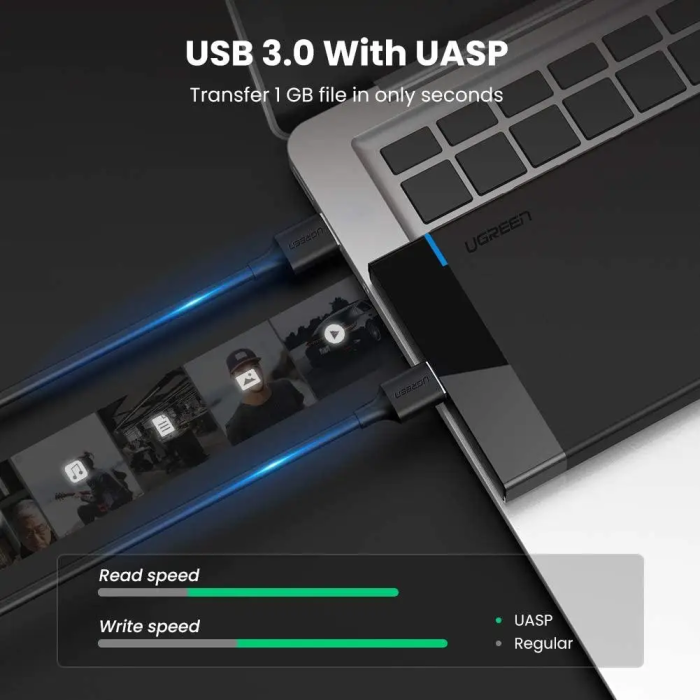 Зовнішня кишеня для накопичувача UGREEN US221 2.5 Inch Hard Drive Box (UGR-30848) (UGR-30848)