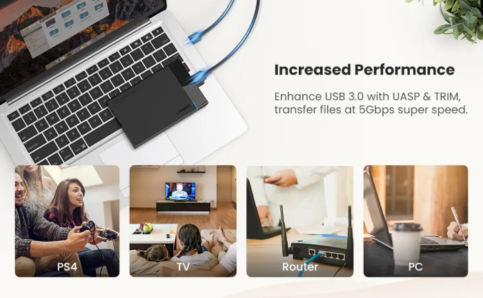 Зовнішня кишеня для накопичувача UGREEN US221 2.5 Inch Hard Drive Box (UGR-30848) (UGR-30848)