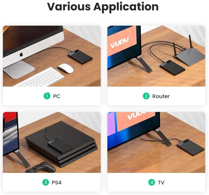 Зовнішня кишеня для накопичувача UGREEN US221 2.5 Inch Hard Drive Box (UGR-30848) (UGR-30848)