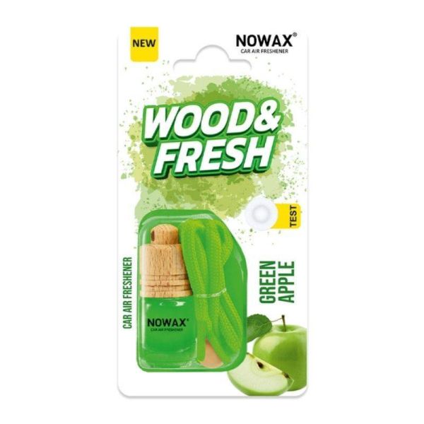 Ароматизатор для авто Nowax Wood&Fresh в блістере зеленое яблоко (NX92044)