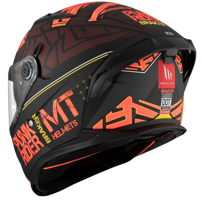 Мотошолом MT BRAKER SV PUNK RIDER B5 Matt Red S