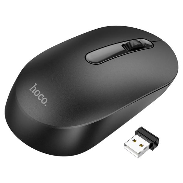 Маніпулятор миша HOCO GM14 Platinum 2.4G business wireless mouse Black (6931474757869)
