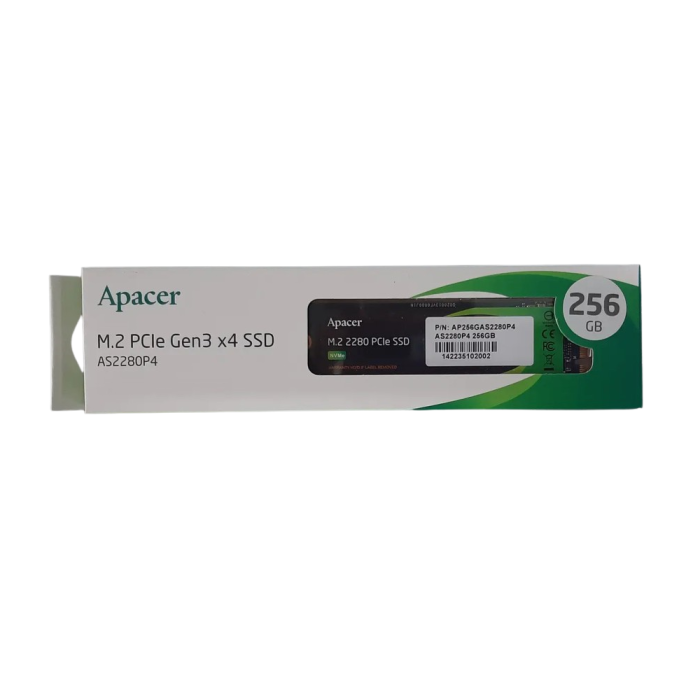 Накопичувач SSD M.2 Apacer AS2280P4 256GB 2280 PCIe 3.0x4 NVMe 3D TLC Read/Write: 2100/1000 MB/sec (AP256GAS2280P4-1)