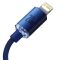 Кабель Baseus Crystal Shine Series Fast Charging Data Cable Type-C to iP 20W 1.2m Blue (CAJY000203)
