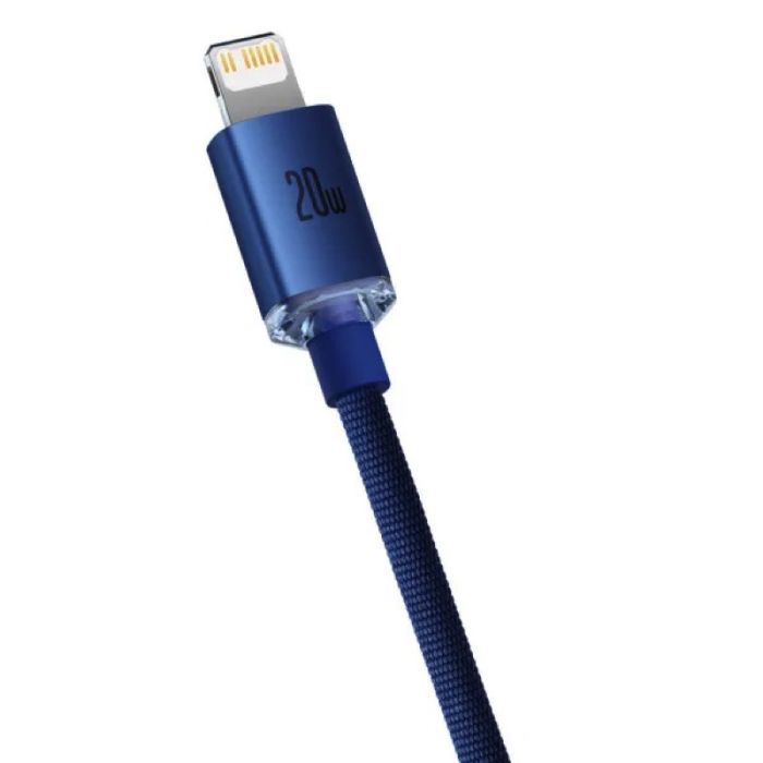Кабель Baseus Crystal Shine Series Fast Charging Data Cable Type-C to iP 20W 1.2m Blue (CAJY000203)