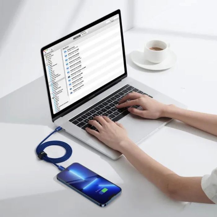 Кабель Baseus Crystal Shine Series Fast Charging Data Cable Type-C to iP 20W 1.2m Blue (CAJY000203)