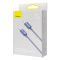 Кабель Baseus Crystal Shine Series Fast Charging Data Cable Type-C to iP 20W 1.2m Purple (CAJY000205)