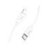 Кабель HOCO X87 Magic silicone PD charging data cable for iP White (6931474783189)