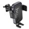 Автотримач для телефона HOCO H78 Vista push-type car holder (air outlet) Black Metal Gray (6942007647885)