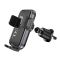 Автотримач для телефона HOCO H78 Vista push-type car holder (air outlet) Black Metal Gray (6942007647885)