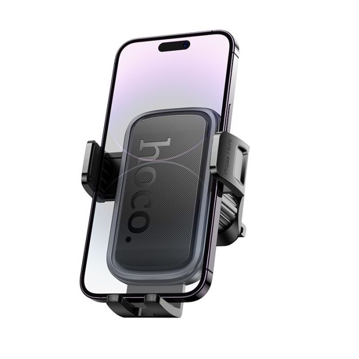 Автотримач для телефона HOCO H78 Vista push-type car holder (air outlet) Black Metal Gray (6942007647885)