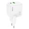 Мережевий зарядний пристрій HOCO C111A Lucky dual-port PD30W+QC3.0 charger White (6931474790866)