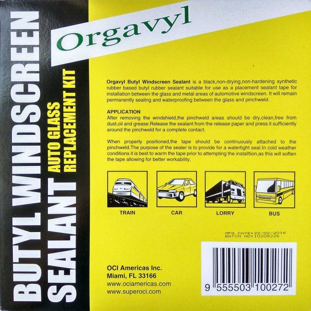 Профессиональный бутиловый герметик Orgavyl