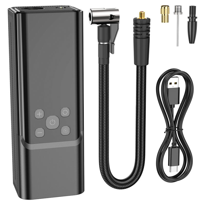 Автомобільний насос HOCO ZP7 Maddy portable smart air pump(5000mAh) Black (6942007614511)
