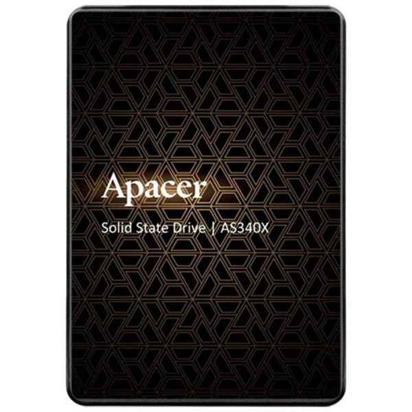 Накопичувач SSD Apacer AS340X 120GB 2.5" 7mm SATAIII 3D NAND Read/Write: 550/520 MB/sec (AP120GAS340XC-1)