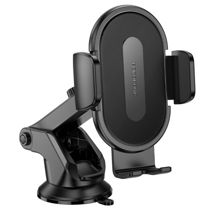 Автотримач для телефона BOROFONE BH134 Rio push-type car holder (center console) Black (6941991120671)
