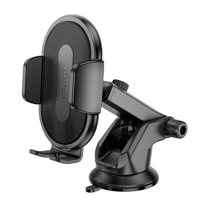 Автотримач для телефона BOROFONE BH134 Rio push-type car holder (center console) Black (6941991120671)