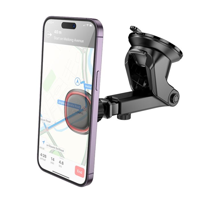 Автотримач для телефона BOROFONE BH125 Roman magnetic car holder (center console) Black and Red (6941991119552)