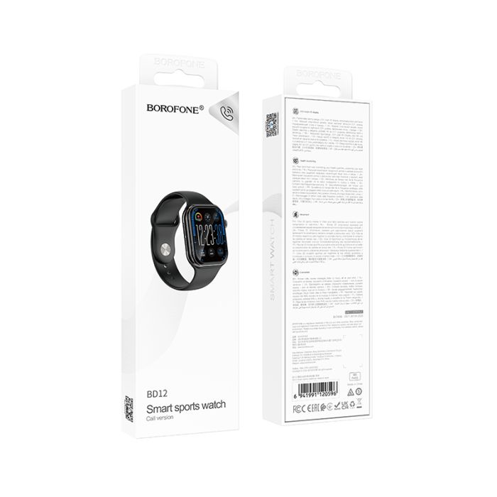 Смарт-годинник BOROFONE BD12 51mm. 190 mAh. IPX4 Smart sports watch (call version) Black (6941991120596)