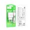 Мережевий зарядний пристрій з кабелем HOCO C140A Smart single port QC3.0 charger set (Type-C)(EU) White (6942007627832)