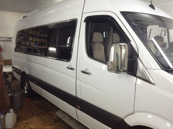 Хромированные Накладки на Зеркала (2 шт.) Хромированный пластик для Mercedes Sprinter W906 2006-2018 гг