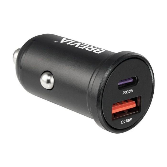 Зарядное устройство для авто Brevia ePower DualCharge 48W 1xUSB-C 1xUSB-A черный (46348CAB)