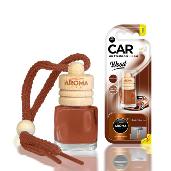 Автомобильный ароматизатор Aroma Car Wood Anti Tobacco 6 мл для салона авто (63117)