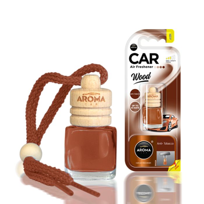 Автомобильный ароматизатор Aroma Car Wood Anti Tobacco 6 мл для салона авто (63117)