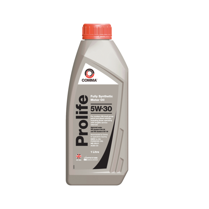 Синтетическое моторное масло Comma Prolife 5W-30 ACEA C3 для легковых автомобилей 1 литр (PRO1L)