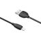 Кабель BOROFONE BX19 USB to iP 2.4A, 1m, PVC, TPE connectors, Black (6931474701756)
