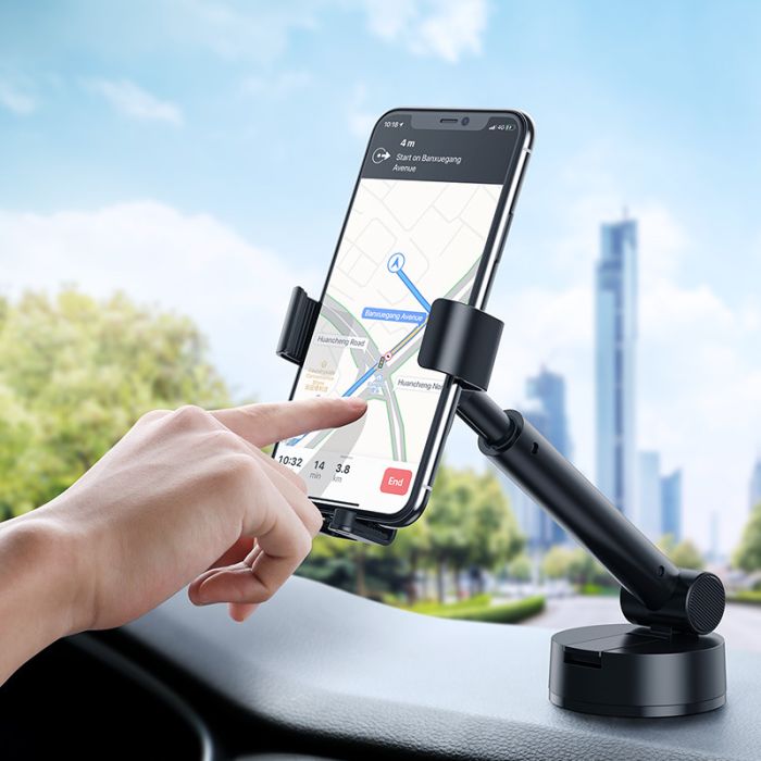 Автотримач для телефона Baseus Simplism gravity car mount holder with suction base Black (SUYL-JY01)