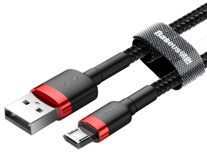 Кабель Baseus Cafule Cable USB For Micro 1.5A 2m Red+Black (CAMKLF-C91)