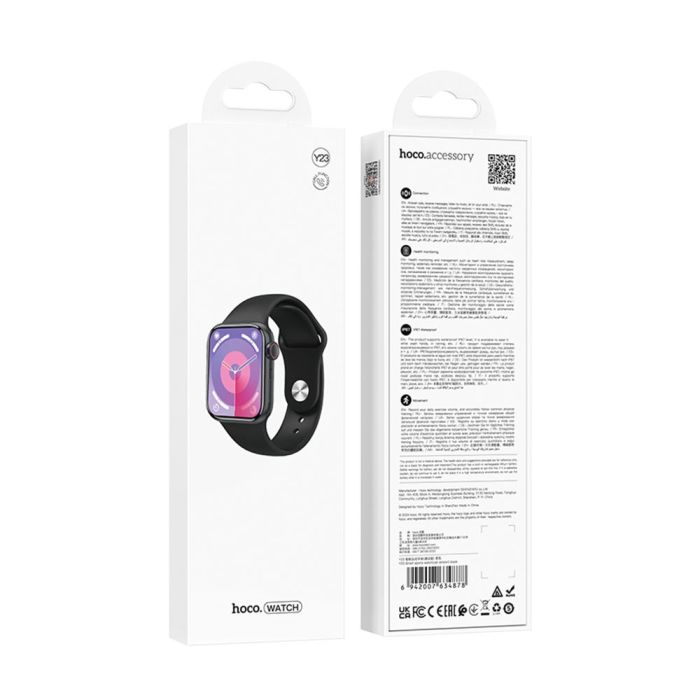 Смарт-годинник HOCO Y23 51mm. 300 mAh. IP67 Smart sports watch(call version) Black (6942007634878)