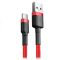 Кабель Baseus Cafule Cable USB For Type-C 3A 0.5m Red+Red (CATKLF-A09)