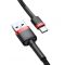 Кабель Baseus Cafule Cable USB For Type-C 3A 2m Red+Black (CATKLF-C91)