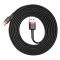 Кабель Baseus Cafule Cable USB For Type-C 3A 2m Red+Black (CATKLF-C91)
