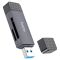 Кардрідер HOCO HB45 Spirit 2-in-1 USB/Type-C 3.0 card reader Metal gray (6942007620529)