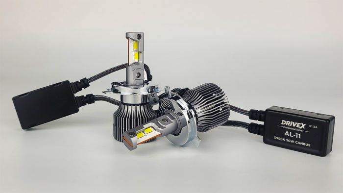 LED лампи автомобільні DriveX AL-11S H4/H19 5.5K 50W CAN