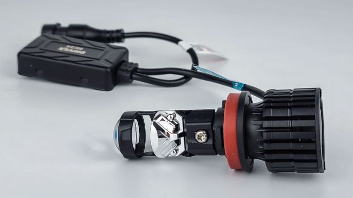 LED лампи автомобільні з лінзою DriveX LE-07 H11 6000K 55W 9-32V