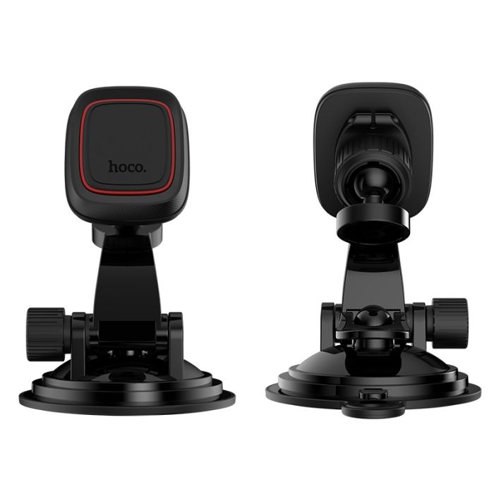 Автотримач для телефона HOCO CA28 Happy journey series suction cup magnetic car holder Black (6957531072966)