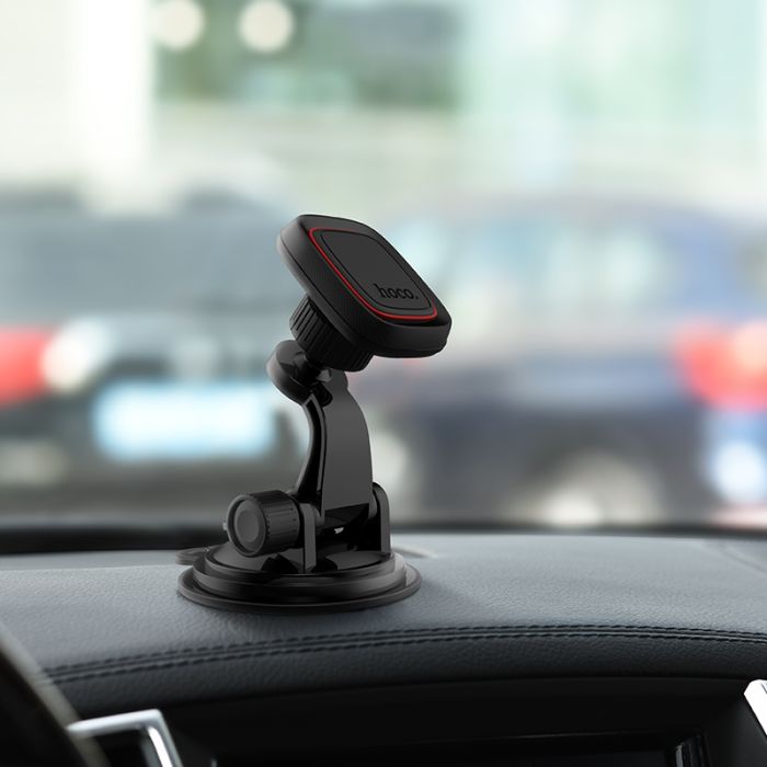 Автотримач для телефона HOCO CA28 Happy journey series suction cup magnetic car holder Black (6957531072966)